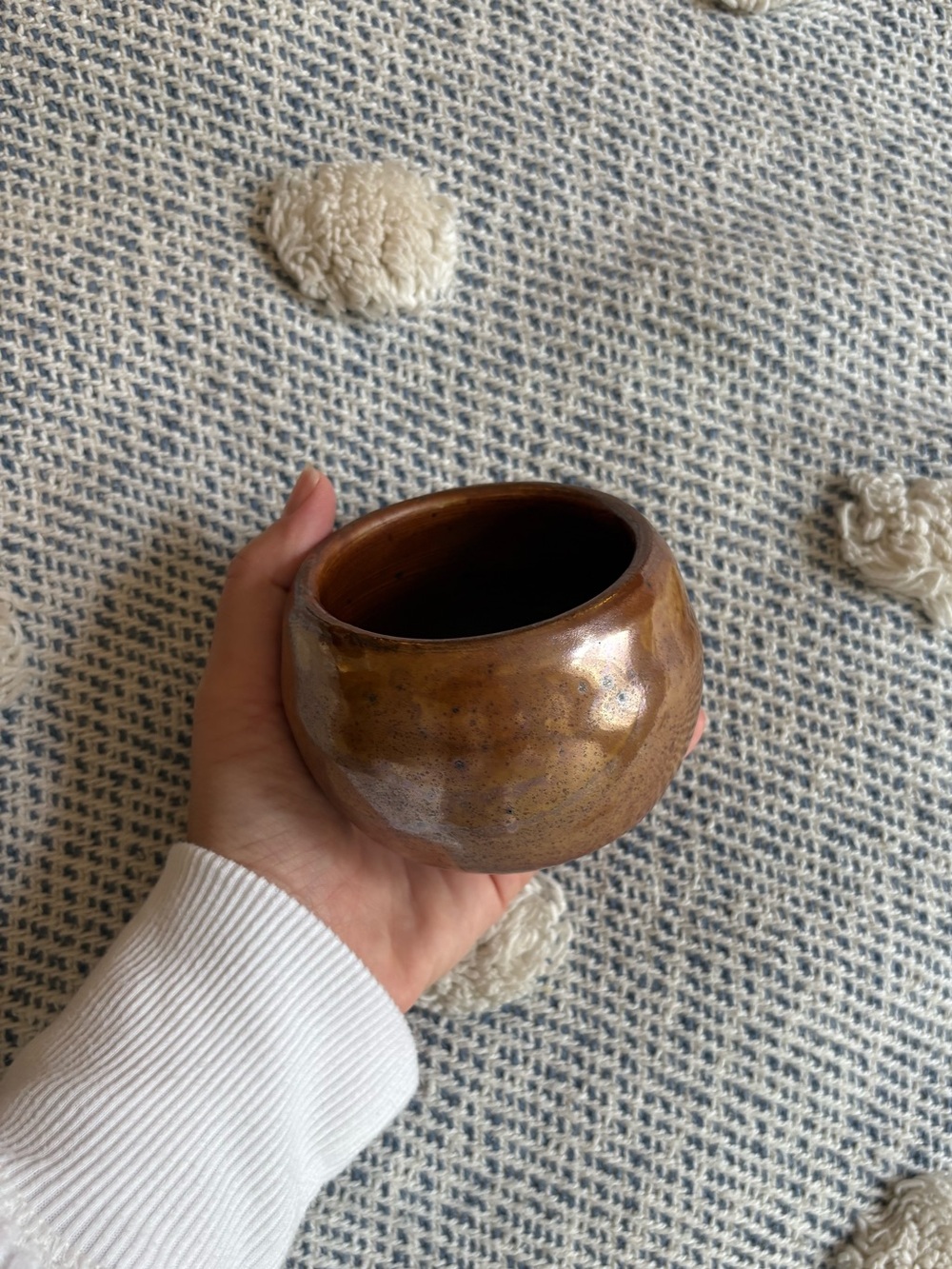 Handmade pottery trinket dish / small bowl